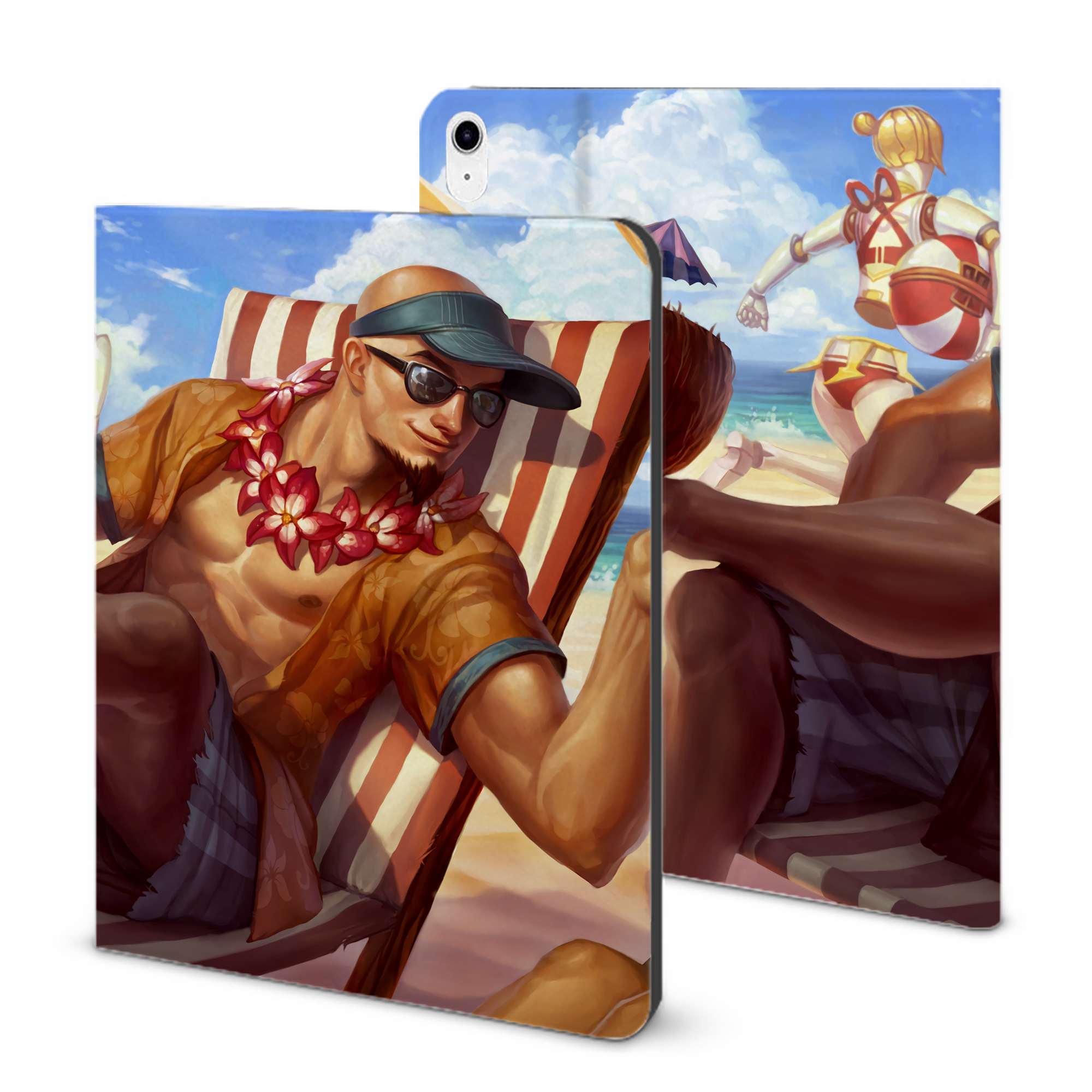 （画像用） リーグ・オブ・レジェンド League of Legends LOL IPad ケース ブック型 PUレザー TPU 耐衝撃 軽量 薄型 ペン収納なし 全面保護 IPad 各モデル対応